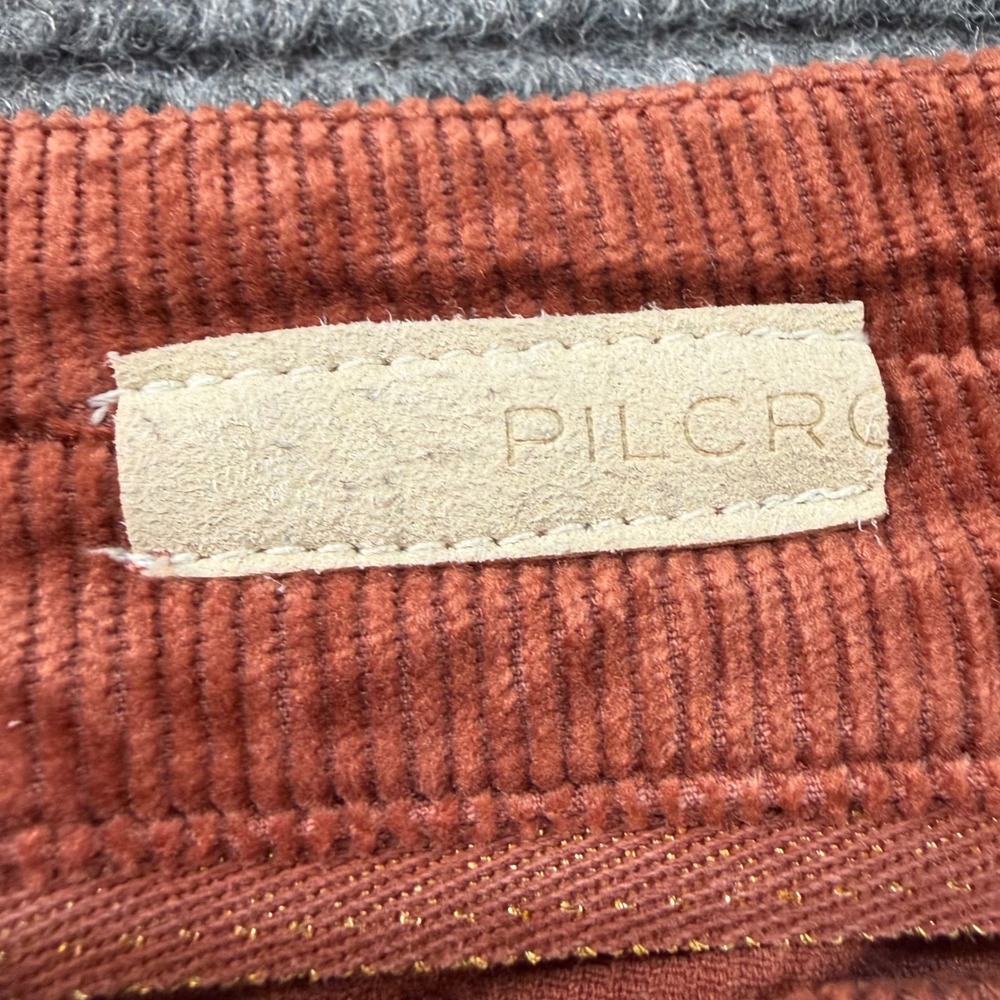 Pilcro The Wanderer Corduroy Utility Pants 29 Rust Orange Distressed Carpenter - Picture 4 of 12